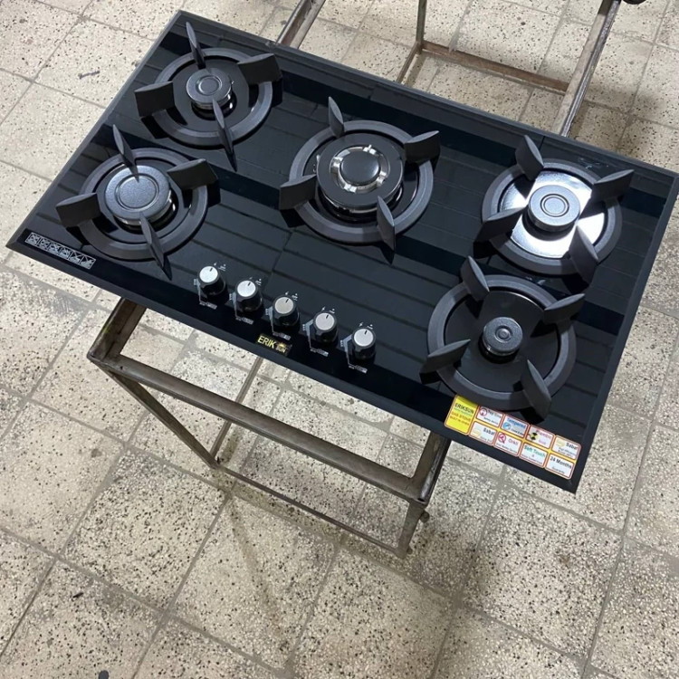 اجاق گاز صفحه ای توکار شیشه ای اریکسان مدل 2022 مشکی