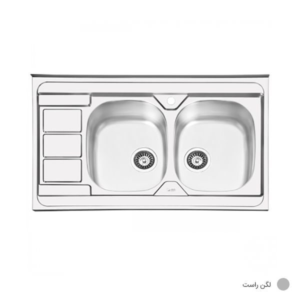 سینک ظرفشویی ایلیا استیل کد 1051 رو کار راست